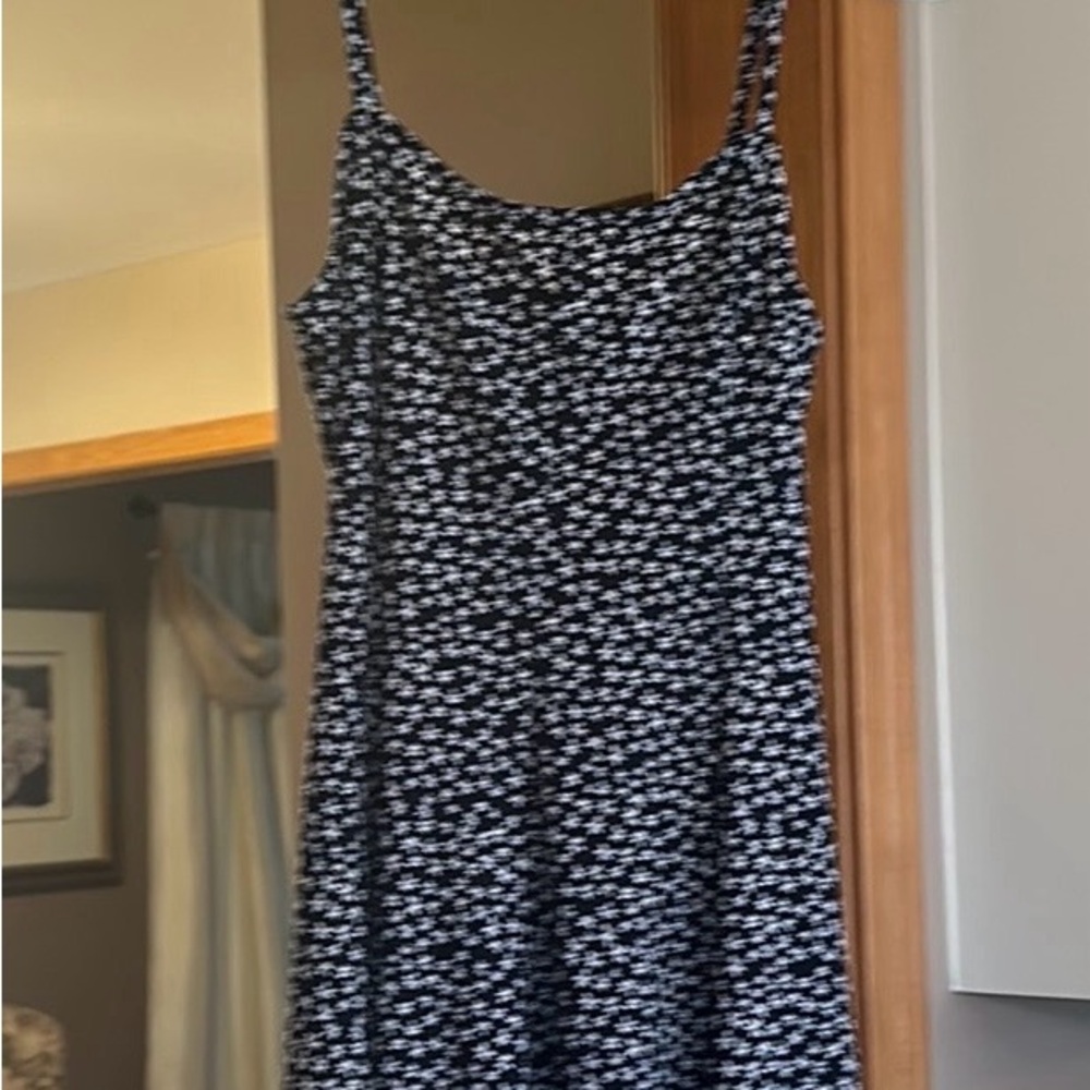 Blue and white sun dress